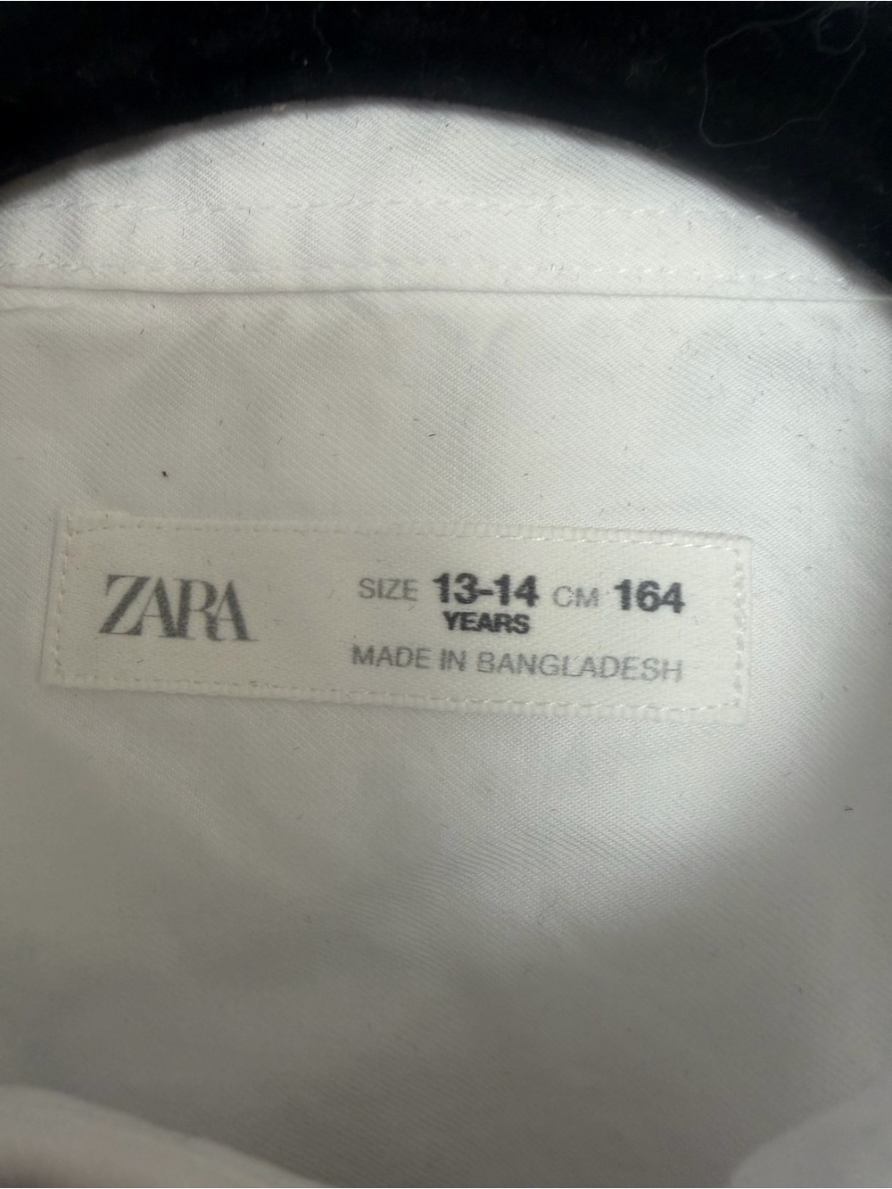 Zara Boy’s White Long-Sleeve Button-Up Shirt Size 13-14 - Picture 4 of 5